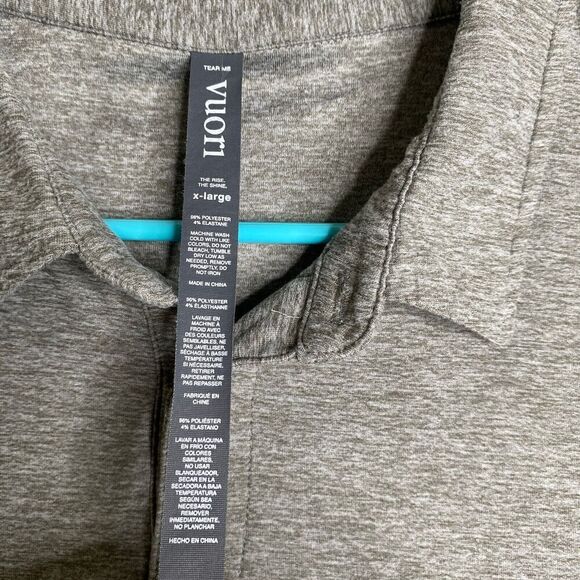 VUORI - Style: V188 Gray Short Sleeve Strato Tech Polo Shirt - Men's XL - Picture 8 of 12